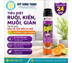 Bình Xịt Côn Trùng Raid Advance Hương Cam Chanh Chính Hãng