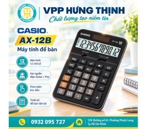 Máy Tính Để Bàn Casio AX-12B – 12 Số
