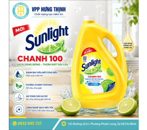 Nước Rửa Chén Sunlight Chanh 100 3kg6 Chính Hãng