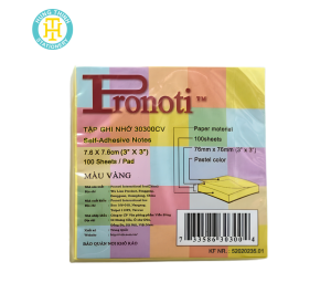Giấy note Pronoti 30300 3x3 inch vàng