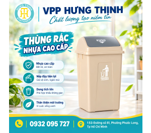 Thùng rác Duy Tân Nắp Lật Trung