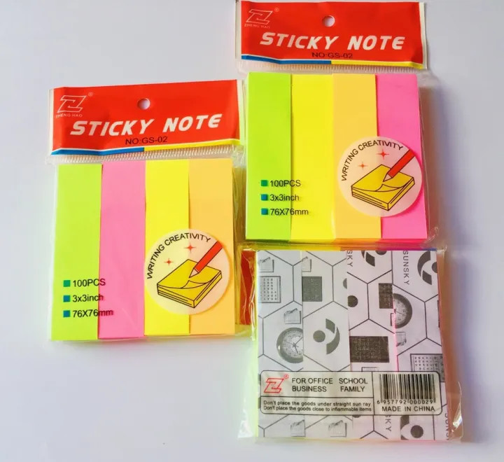Giấy Note 4 màu Zheng Hao 7.6x7.6cm GS-02