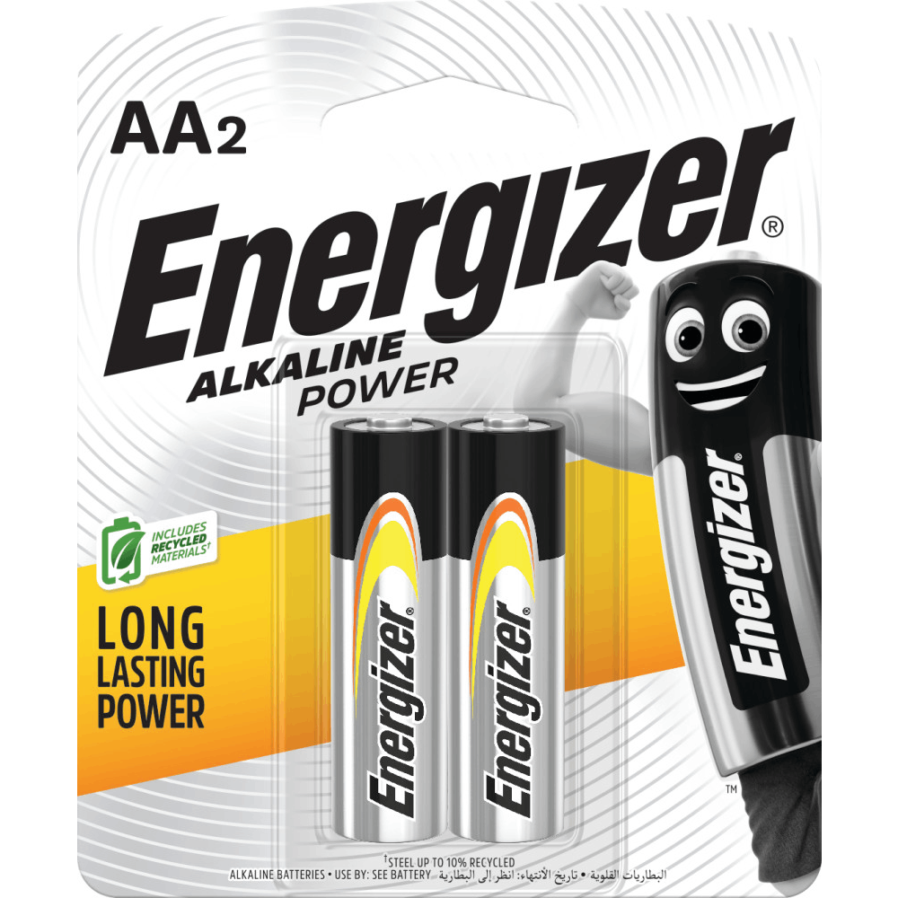 Pin AA (2A) Energizer Alkaline 1.5V Vỉ 2 Viên Chính Hãng