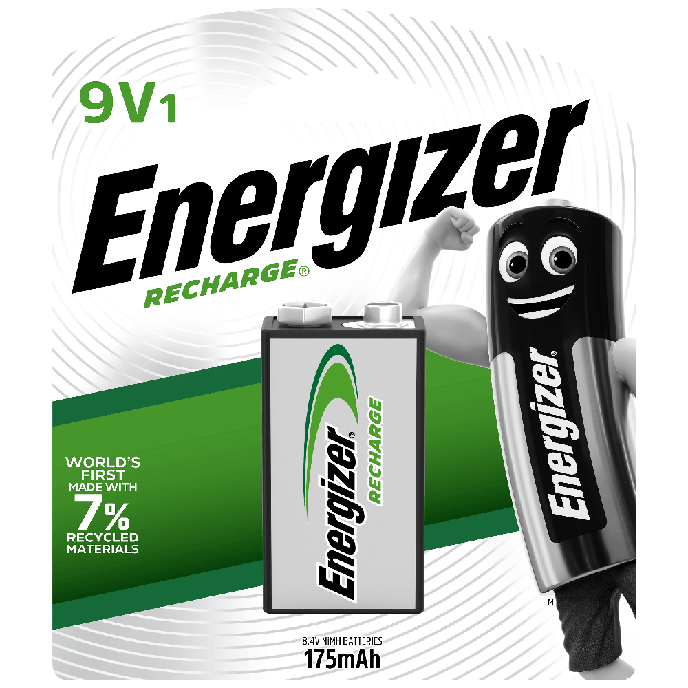 Pin sạc Energizer Recharge 9V 175mAh Chính Hãng (Vỉ 1 Viên)