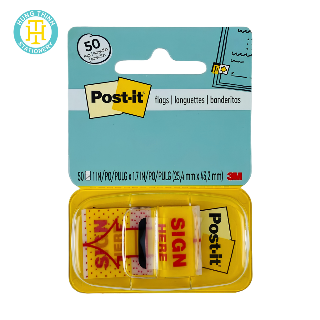 POST-IT TRÌNH KÝ SIGN HERE 680-9, 25 MM X 43.2 MM